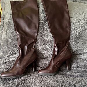 Franco Sarto Dark Brown Heeled Boots